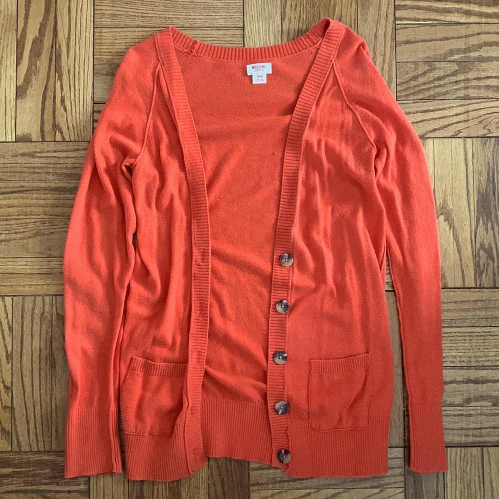 Mossimo Orange Cardigan